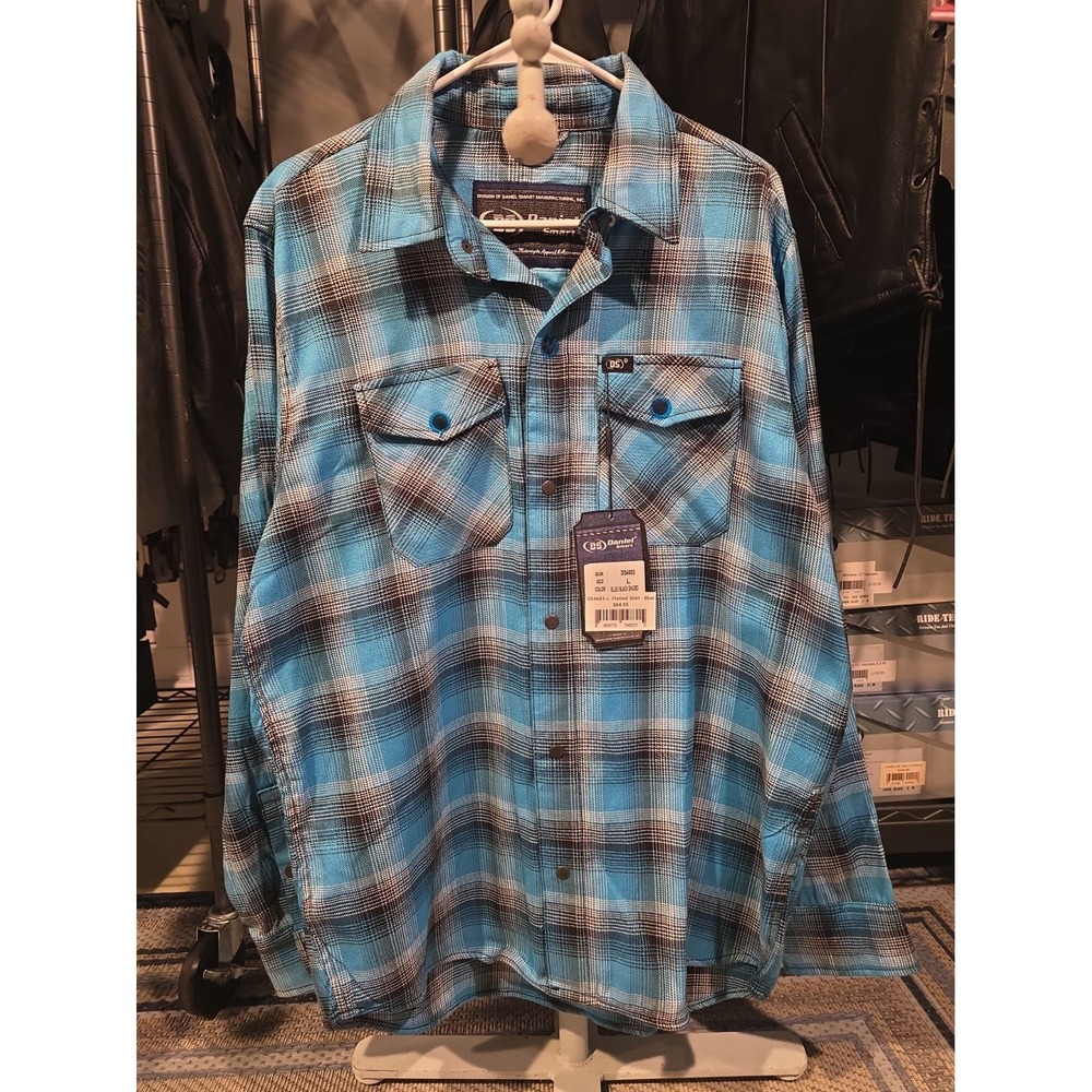 DS Daniel Smart DS4683 Flannel Shirt Blue L
